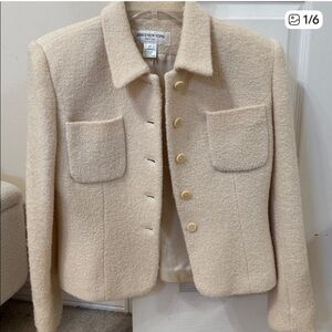 Jones New York Beige Textured Blazer